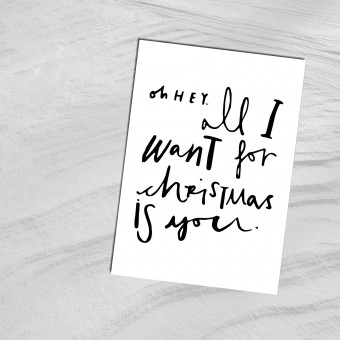 Love is the new black - Postkarte "For Christmas" 