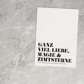 Love is the new black - Postkarte "Zimt" 