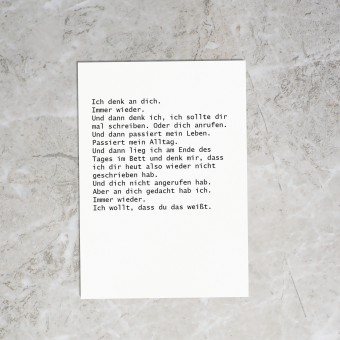Love is the new black - Postkarte "Immer wieder" 