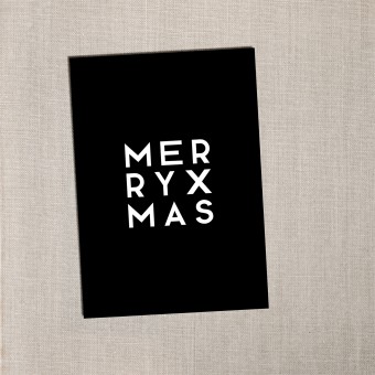 Love is the new black - Postkarte "Merry X-Mas"