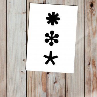 Love is the new black - Postkarte "Schneeflocke" 