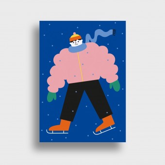 Schlittschuh fahren – 5er Set Postkarten – stefanizen