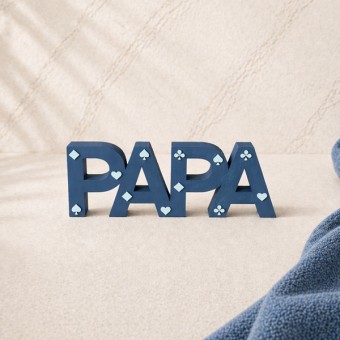 frido and me. | Papa | moderner Schriftzug mit Kartensymbolen