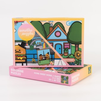 Sunshine Puzzles, PARIS und HOME SWEET HOME , 2x 260 Teile in einer Box