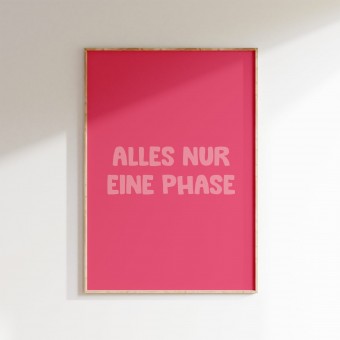 vonSUSI Fine Art Poster "Phase" in rosa, Din A4-A1