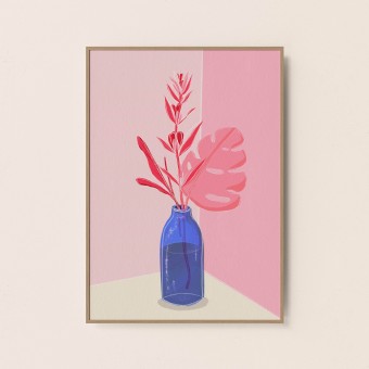 Pink Flowers / Kunstprint A4, A5 / Svea Hansohn Illustration
