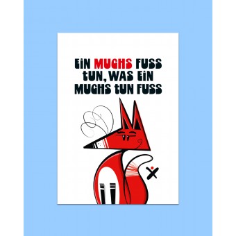 Karte "Ein Muchs fuss tun..." von DV×NG TH×NGS