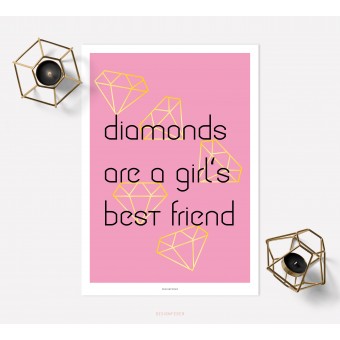 designfeder | Poster Diamonds are a girl's best friend