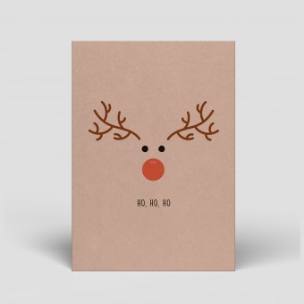 Postkarte - Weihnachten - Rentier - Nr. 69 - Naturbedacht