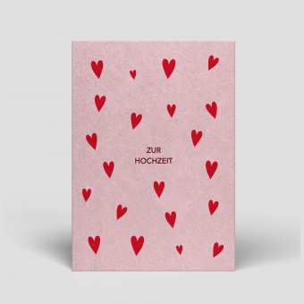 Postkarte - Hochzeit - Herzen - Nr. 298 - Naturbedacht