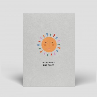 Postkarte - Taufe - Sonne - Nr. 299 - Naturbedacht