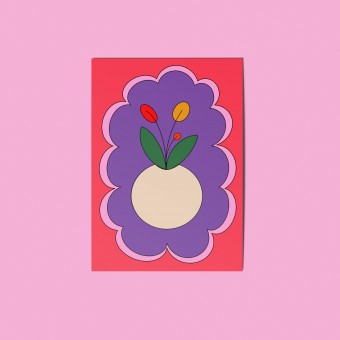 Girls in Motion Tulpen Postkarte A6