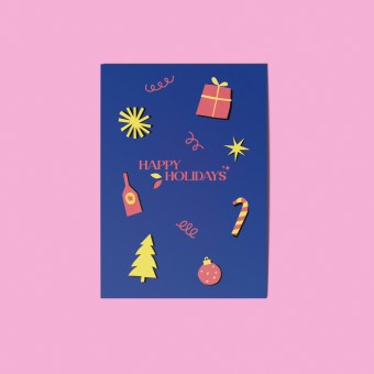 Girls in Motion Happy Holidays Postkarte A6