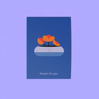 Girls in Motion flowers for you Postkarte A6