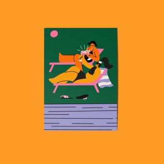 Girls in Motion Summer with you Postkarte A6