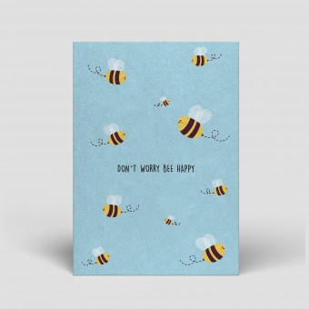 Postkarte - Don´t worry bee happy - Nr. 108 - Naturbedacht