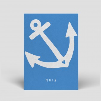Postkarte Maritim - Anker mit Moin - Nr. 129 - Naturbedacht