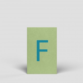 Midikarte - Buchstabe F - Nr. 167 -Naturbedacht