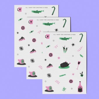 Girls in Motion 3er Set All i want for christmas Postkarte A6