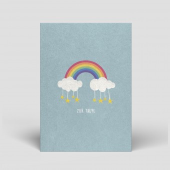 Postkarte - Taufe - Regenbogen - Nr. 84 - Naturbedacht