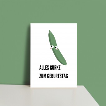 Glückwunschkarte zum Geburtstag, A6 Postkarte aus Naturkarton von issgut