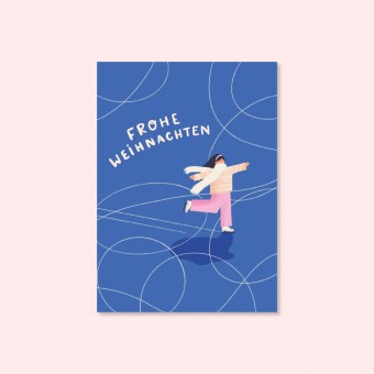 Eisläuferin / Postkarte A6 / Svea Hansohn Illustration