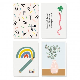 Family Tree Shop / Postkarten-Set / Geburtstag 2