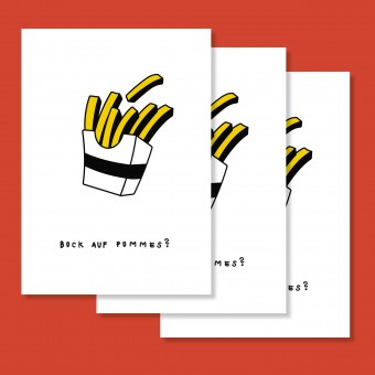 zita products - Postkarten Set "Pommes"