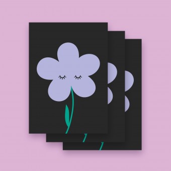 Karte "STILLE BLUME" im 3er Set von 9am concepts