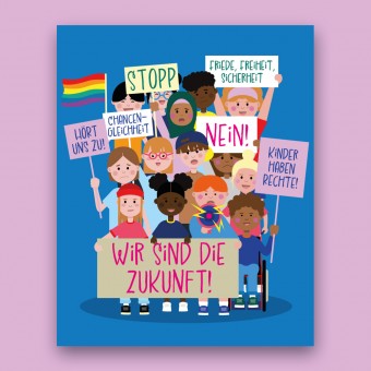 Poster "ZUSAMMEN SIND WIR VIELE!" von 9am concepts