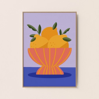 Zitronenschüssel / Kunstprint A4 / Svea Hansohn Illustration