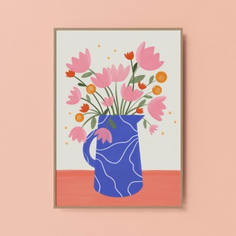 Blumenvase / Kunstprint A4 / Svea Hansohn Illustration