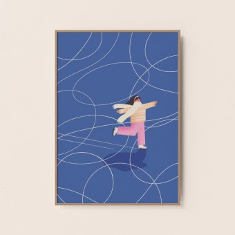 Eisläuferin / Kunstprint A3, A4, A5 / Svea Hansohn Illustration