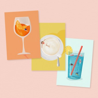 Summer Drinks / Postkartenset A6 / Svea Hansohn Illustration