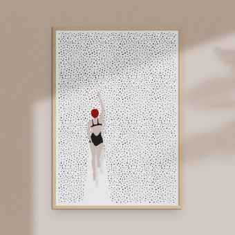 Amy & Kurt Berlin A4 Artprint "Punktschwimmer"