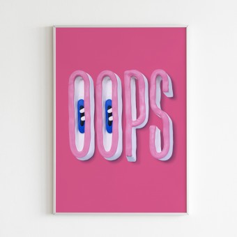 Gute Ware OOPS Poster, Knete-Typo, DIN A1