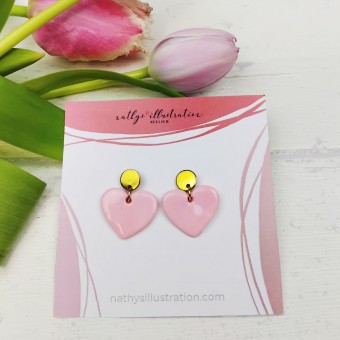 nathys_illustration - Ohrringe "Rosenherz" spring feelings collection 1,5cm