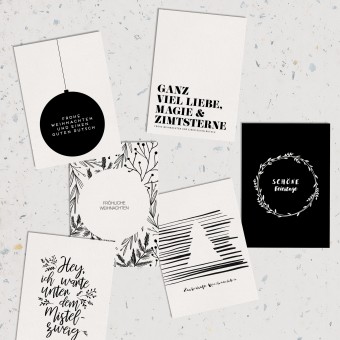 Love is the new black - Postkartenset "Christmas" 