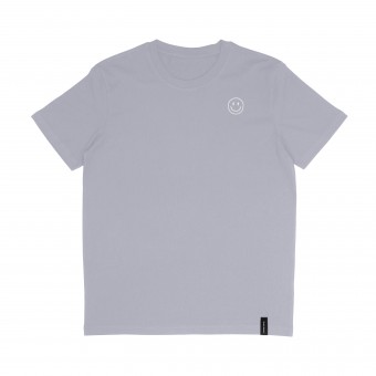 ORGANIC T-SHIRT SMILEY STICK WEISS | UNISEX | LAVENDEL – Studio Schön®