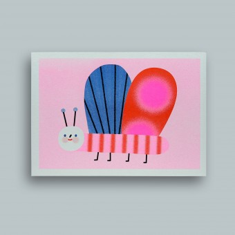 Kleiner Schmetterling – A5 Riso Print – stefanizen