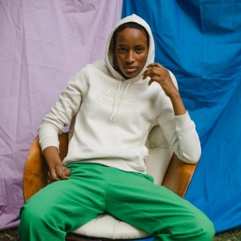 Organic Hoodie "La mer l’amour" creme-nougat Stick von Femme de Marin