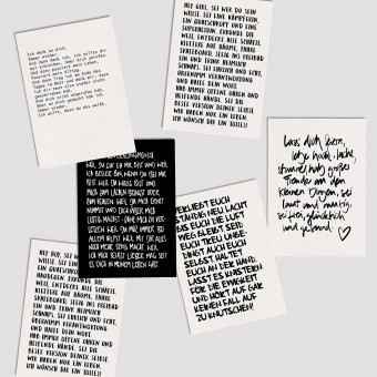 Love is the new black – Postkarten Set "Text"