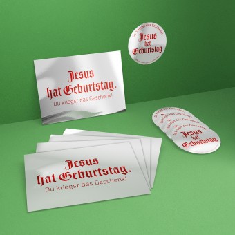 Weihnachts-Karten + Weihnachts-Sticker (5er Set)