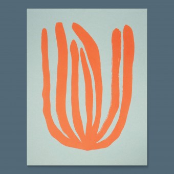 Siebdruck »Koralle« (50x65cm) / fidu—fine paper goods
