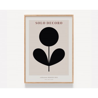 FINE FINE STUFF - Poster - Solo Decoro - black 02 - 30x40 - Japandi - Scandi - minimalistisch