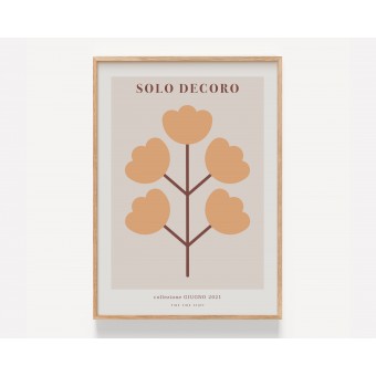 FINE FINE STUFF - Poster - Solo Decoro - Yellow Flower - Japandi - Scandi - minimalistisch