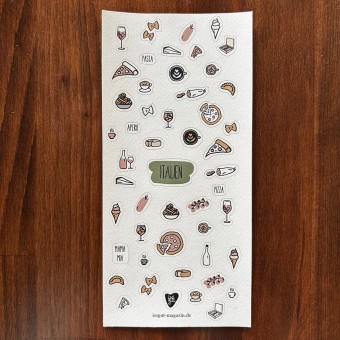 Mini Stickerbogen ITALIEN (52 Sticker) von issgut