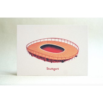 Postkarte für Fußball-Fans Stadion Stuttgart - MHPArena | ostkarte