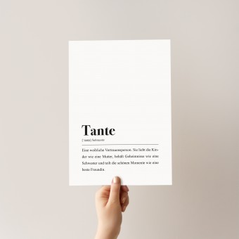 Tante Poster DIN A4: Tante Defintion - Pulse of Art