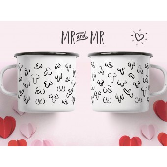 typealive / Emaillebecher Tasse / Set "Mr & Mr"
